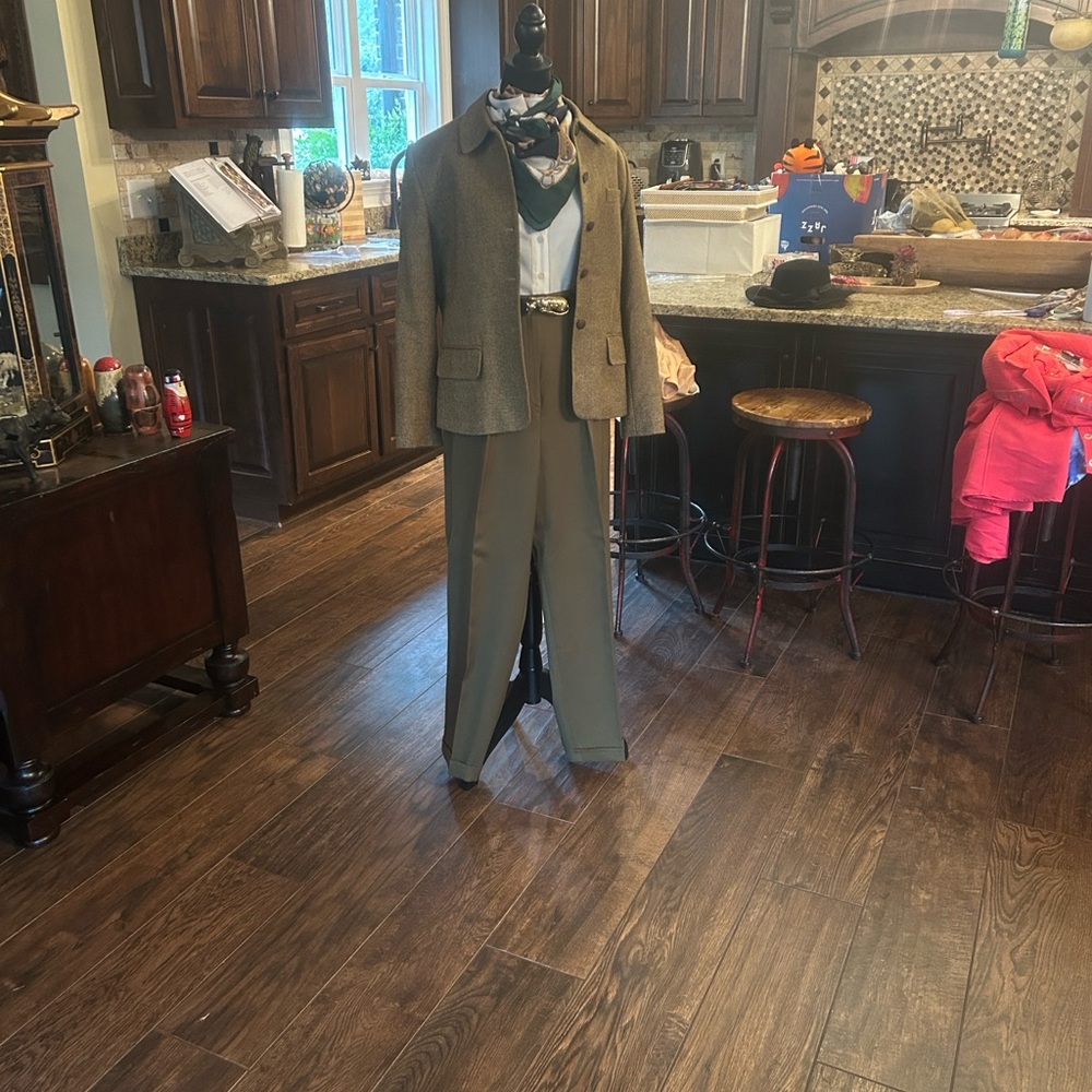 Jones New York Olive Wide Leg Trouser Sz 10 GUC